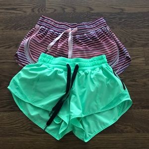 LuluLemon lined running shorts.
